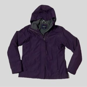 NWOT Lands' End Squall Eggplant Purple Coat Women’s XS 2-4 All-Weather Jacket
